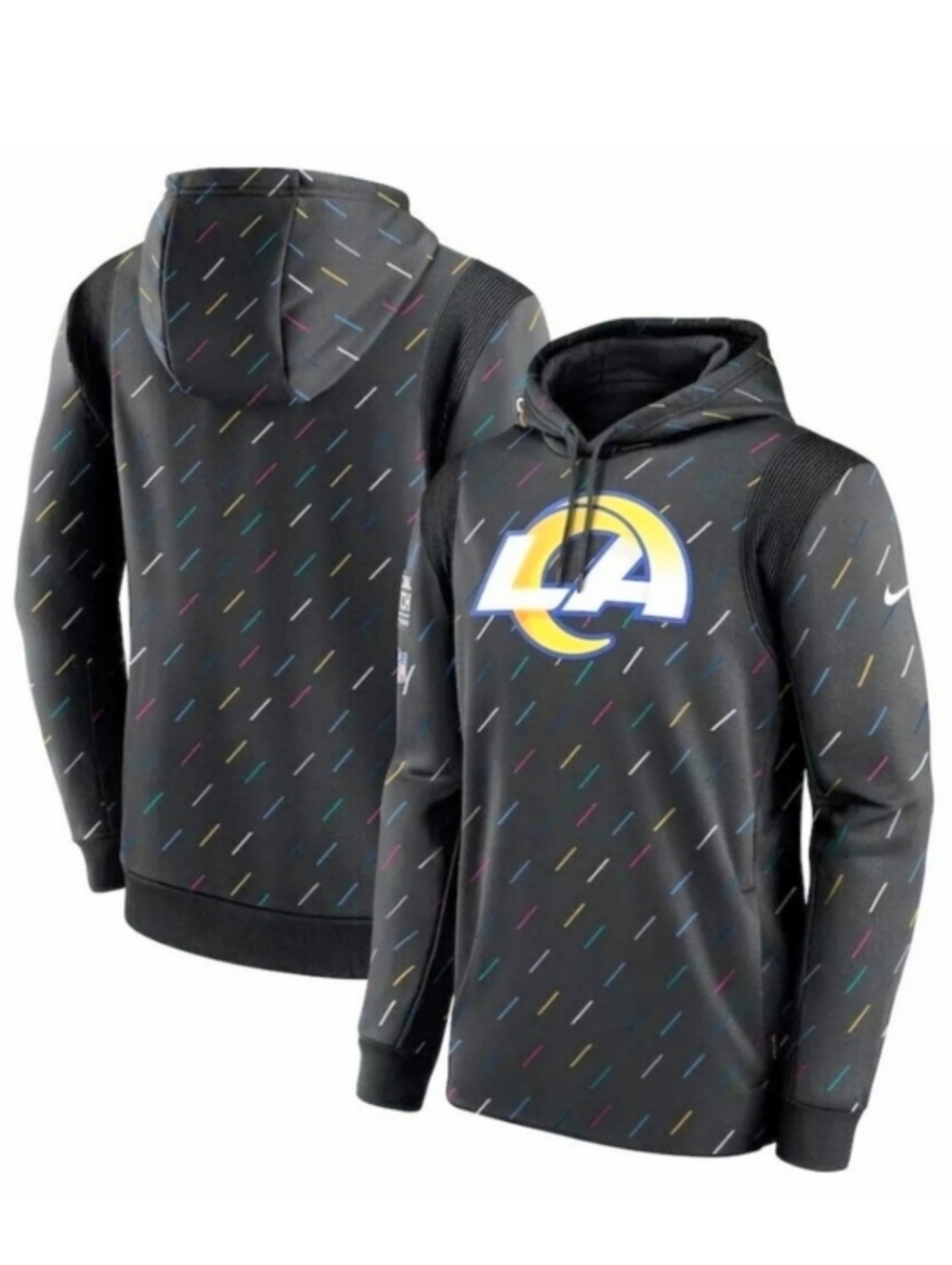 Los Angeles Rams Nike NFL Crucial Catch On Field Pullover Hoodie Size XL Mens LA